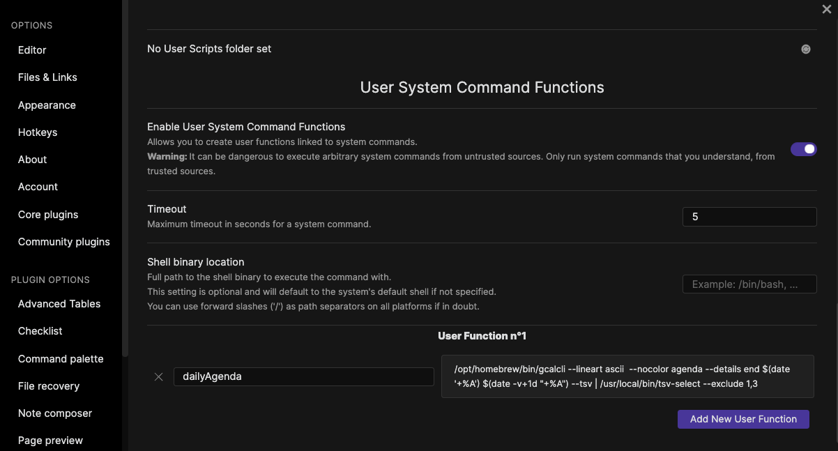 Templater Configuration